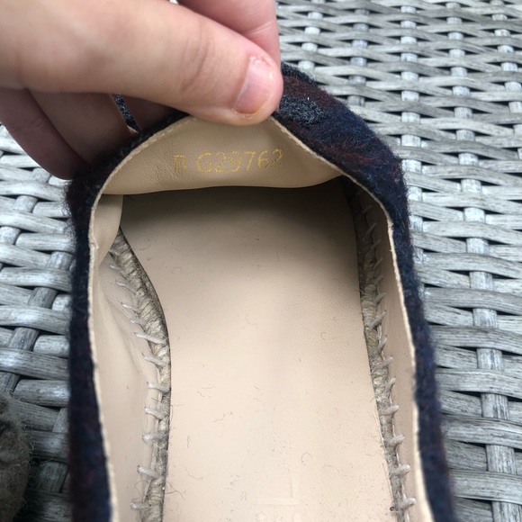 CHANEL Gray, Red and Navy Plaid Espadrilles BNWOB - Picture 8 of 8